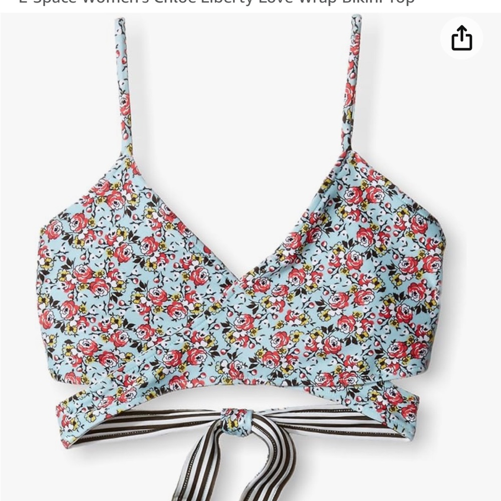 L*Space Women's Chloe Liberty Love Wrap Bikini Top - Picture 3 of 4